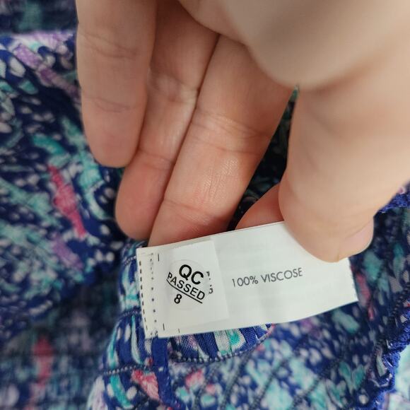 Poupette St Barth Smock Top M/L Off Shoulders Floral Cropped Beach Resortwear - Picture 5 of 8